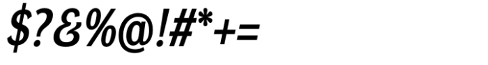 DynaGrotesk Semi Condensed Medium Italic Font OTHER CHARS