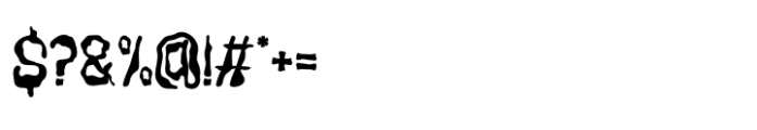 Dynamic Drips Regular Font OTHER CHARS