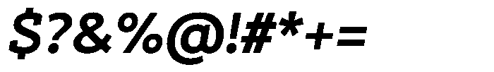Dynamio Bold Oblique Font OTHER CHARS
