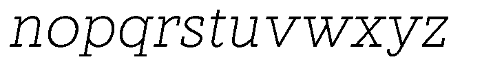 Dynamio Light Oblique Font LOWERCASE
