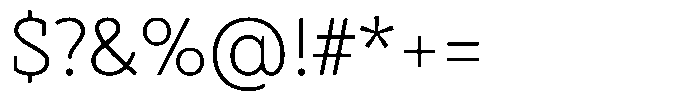 Dynamio Light Font OTHER CHARS