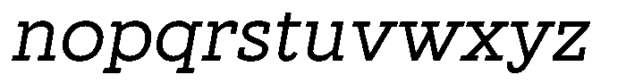 Dynamio Oblique Font LOWERCASE