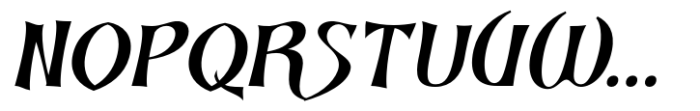 Dynasty Fantasy Medium Italic Font UPPERCASE