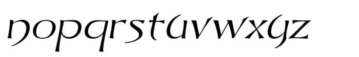 Dynasty Fantasy Thin Italic Font LOWERCASE