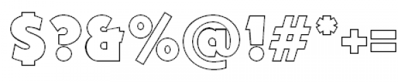 Dynar Outline Font OTHER CHARS