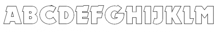 Dynar Outline Font UPPERCASE