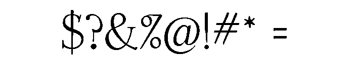 Dyrynk Regular Font OTHER CHARS