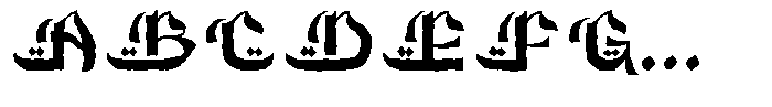 Dzakiyah Rough Font UPPERCASE