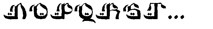 Dzakiyah Rough Font UPPERCASE