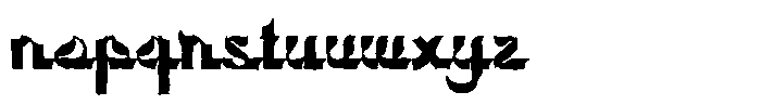 Dzakiyah Rough Font LOWERCASE