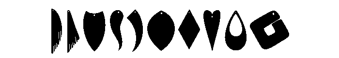 Earrings Gothic Font OTHER CHARS