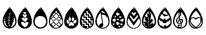 Earrings Gothic FONT