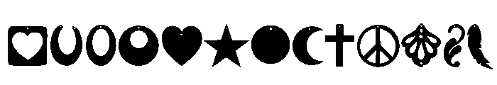 Earrings Gothic Font LOWERCASE