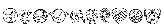 Earth Love Icons Font OTHER CHARS