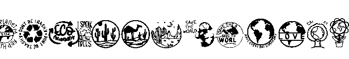 Earth Love Icons FONT