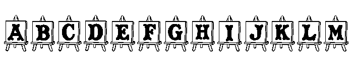 Easel Alphabet Font - WhatFontIs