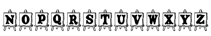 Easel Alphabet Font - WhatFontIs