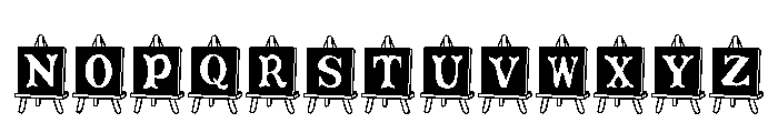 Easel Alphabet Font LOWERCASE