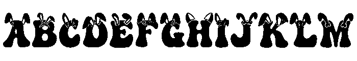 Easter Bunny Ears Collection Font UPPERCASE