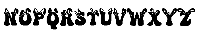 Easter Bunny Ears Collection Font UPPERCASE