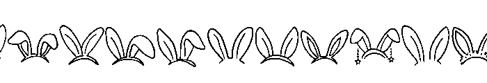 Easter Bunny Ears Doodle FONT