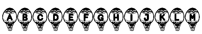 Easter Egg Balloon Font UPPERCASE