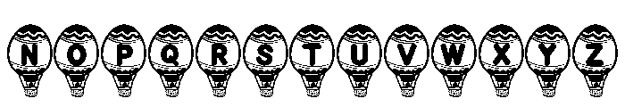 Easter Egg Balloon Font UPPERCASE
