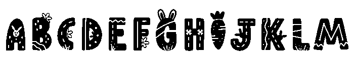 Easter bliss Font UPPERCASE