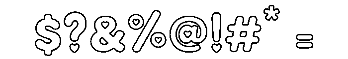 EasterBubbleOutline Font OTHER CHARS