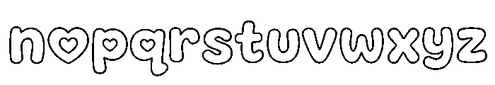 EasterBubbleOutline Font LOWERCASE