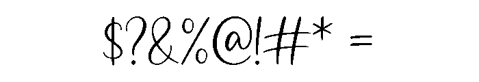 Easy Signature Font OTHER CHARS
