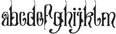 Earthworthy Regular otf (400) Font LOWERCASE