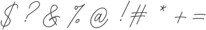 East liberty signature otf (400) Font OTHER CHARS