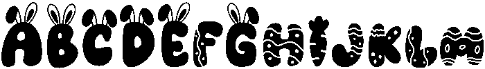 Easter Bunny Regular otf (400) Font UPPERCASE