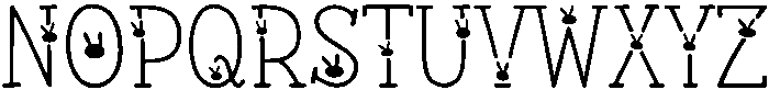 Easter Rabbit Regular otf (400) Font UPPERCASE