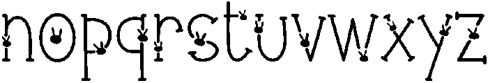 Easter Rabbit Regular otf (400) Font LOWERCASE