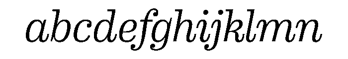 Eames Century Modern Light Italic Font LOWERCASE