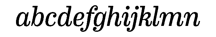 Eames Century Modern Regular Italic Font LOWERCASE