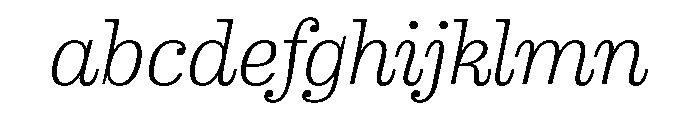 Eames Century Modern Thin Italic Font LOWERCASE