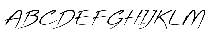 Eamon-ExpandedItalic Font UPPERCASE