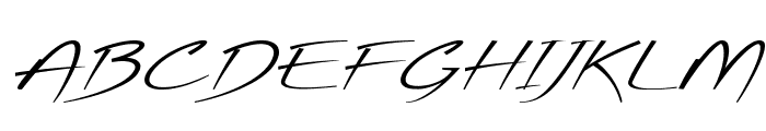 Eamon-ExtraexpandedItalic Font UPPERCASE