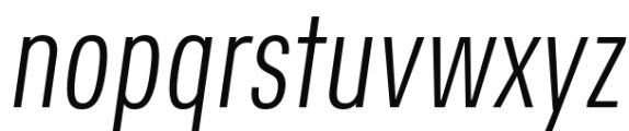 East Light Oblique Font LOWERCASE