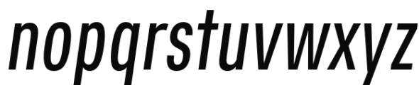 East Medium Oblique Font LOWERCASE