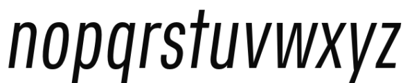 East Regular Oblique Font LOWERCASE