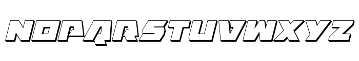 Eagle Strike 3D Italic Font UPPERCASE