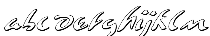 Eagleclaw 3D Italic Font UPPERCASE