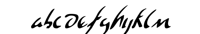 Eagleclaw Condensed Italic Font LOWERCASE