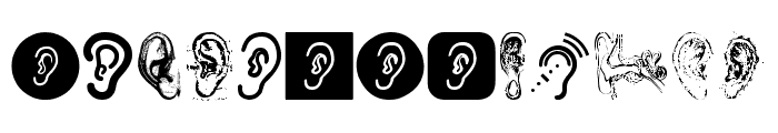 Ear Font LOWERCASE