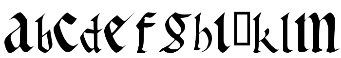 Early Gothic bold Font LOWERCASE