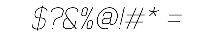 Early Times Thin Demo Italic Font OTHER CHARS